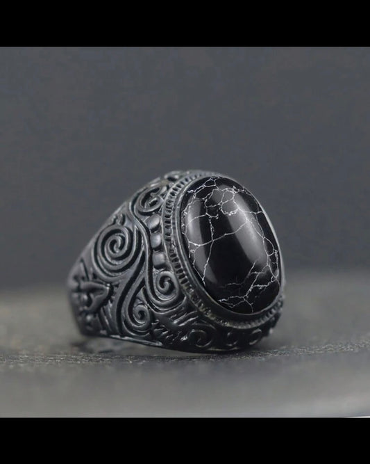 Bague turc vintage noir